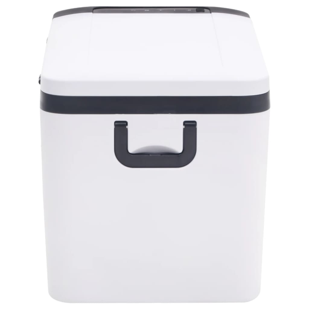 Cool Box with Handle and Adapter Black and White 18 L PP & PE