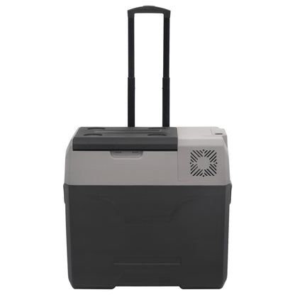 Cool Box with Wheel and Adapter Black&Grey 50 L Polypropylene