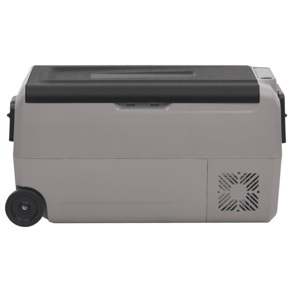 Cool Box with Wheel and Handle Black&Grey 50 L PP&PE