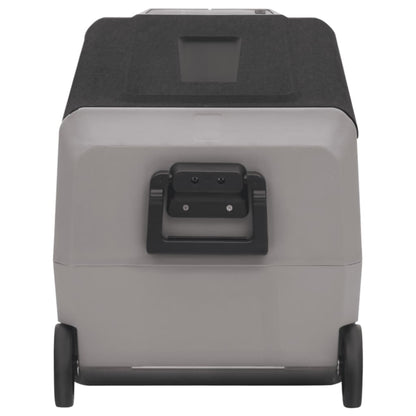 Cool Box with Wheel and Handle Black&Grey 50 L PP&PE