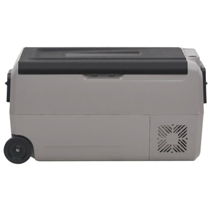 Cool Box with Wheel and Handle Black&Grey 60 L PP&PE