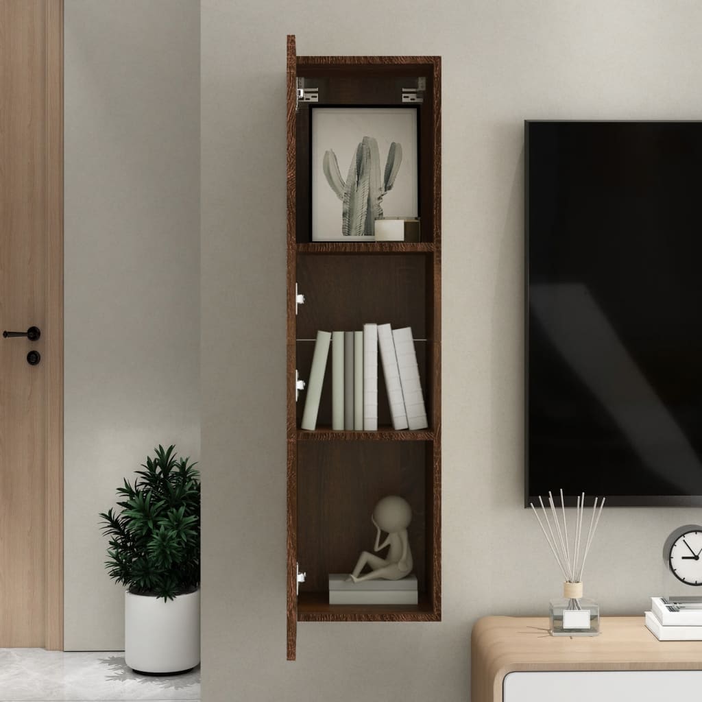 Wall-mounted TV Cabinet Brown Oak 30.5x30x110 cm