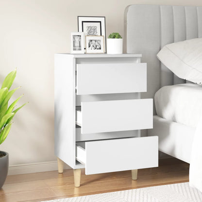 Bedside Cabinet White 40x35x70 cm Engineered Wood