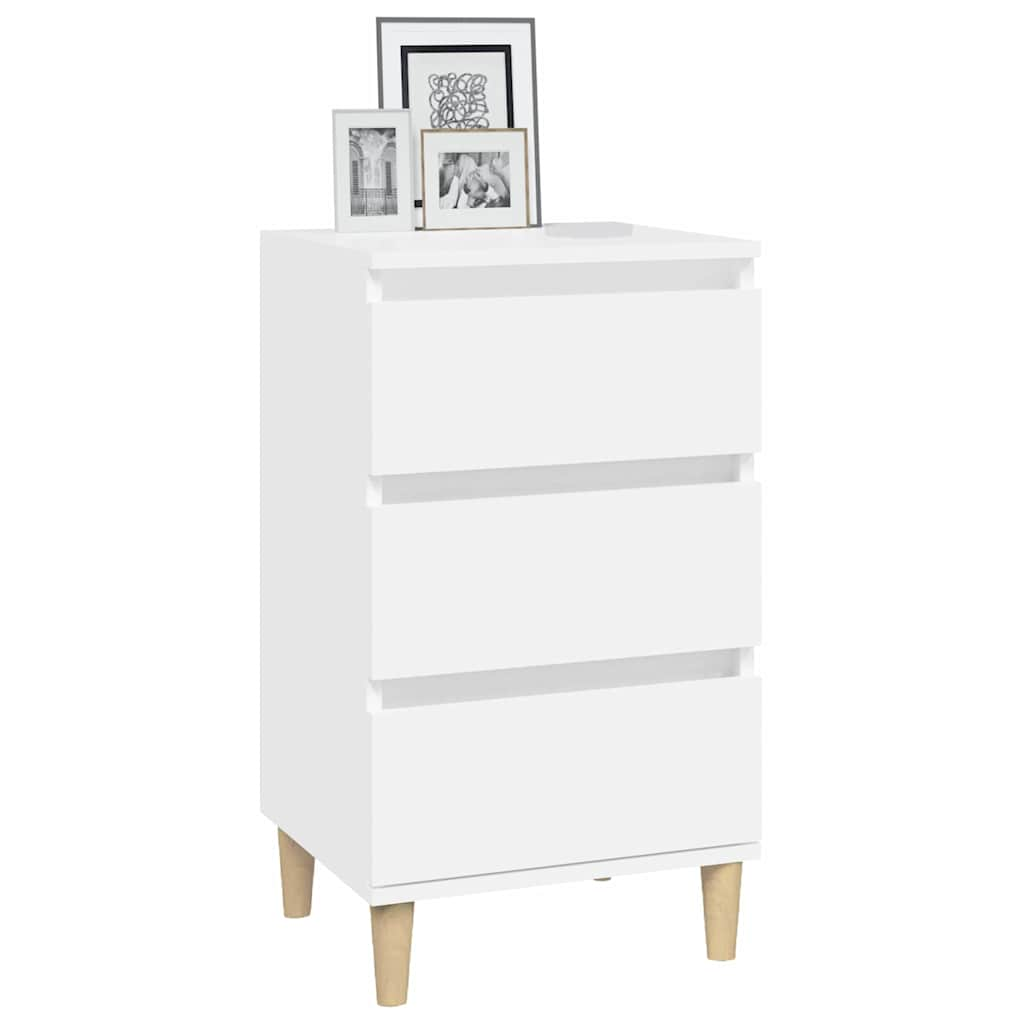 Bedside Cabinet White 40x35x70 cm Engineered Wood