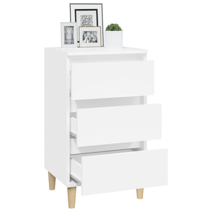 Bedside Cabinet White 40x35x70 cm Engineered Wood