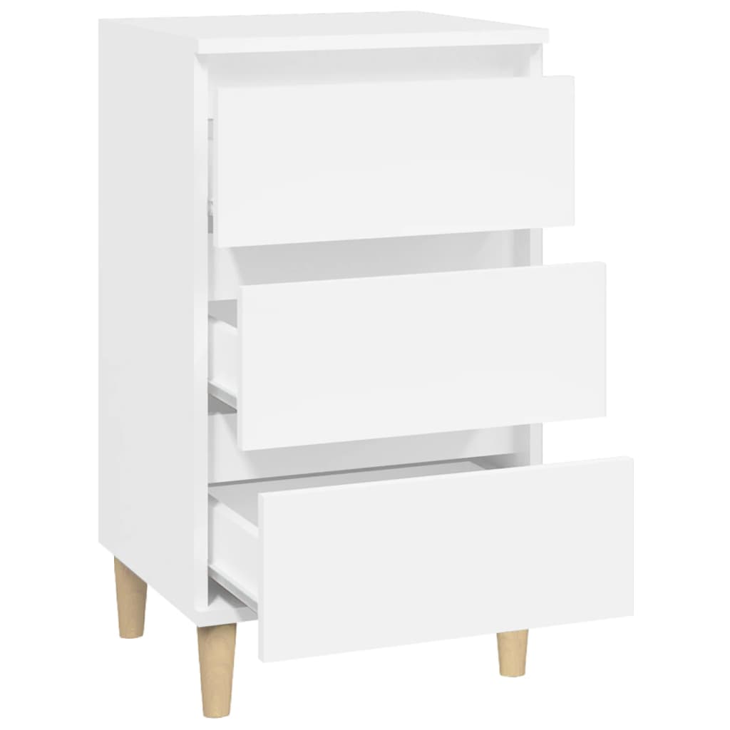 Bedside Cabinet White 40x35x70 cm Engineered Wood