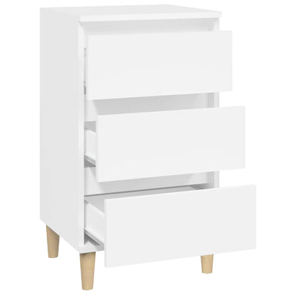 Bedside Cabinet White 40x35x70 cm Engineered Wood