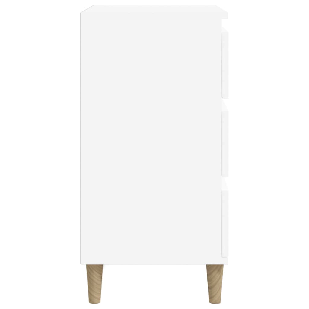 Bedside Cabinet White 40x35x70 cm Engineered Wood