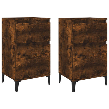 Bedside Cabinets 2 pcs Smoked Oak 40x35x70 cm