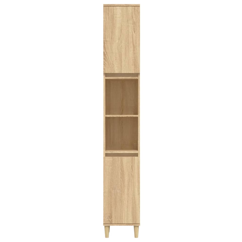 Bathroom Cabinet Sonoma Oak 30x30x190 cm Engineered Wood