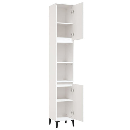 Bathroom Cabinet White 30x30x190 cm Engineered Wood