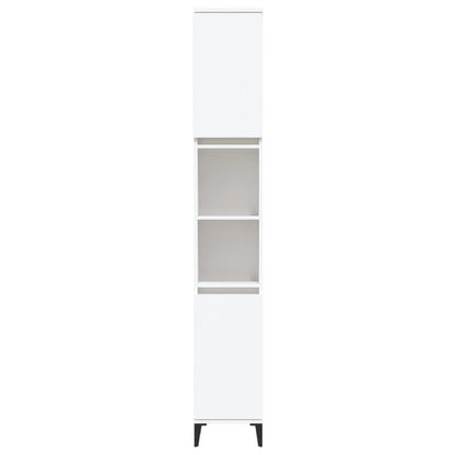 Bathroom Cabinet White 30x30x190 cm Engineered Wood