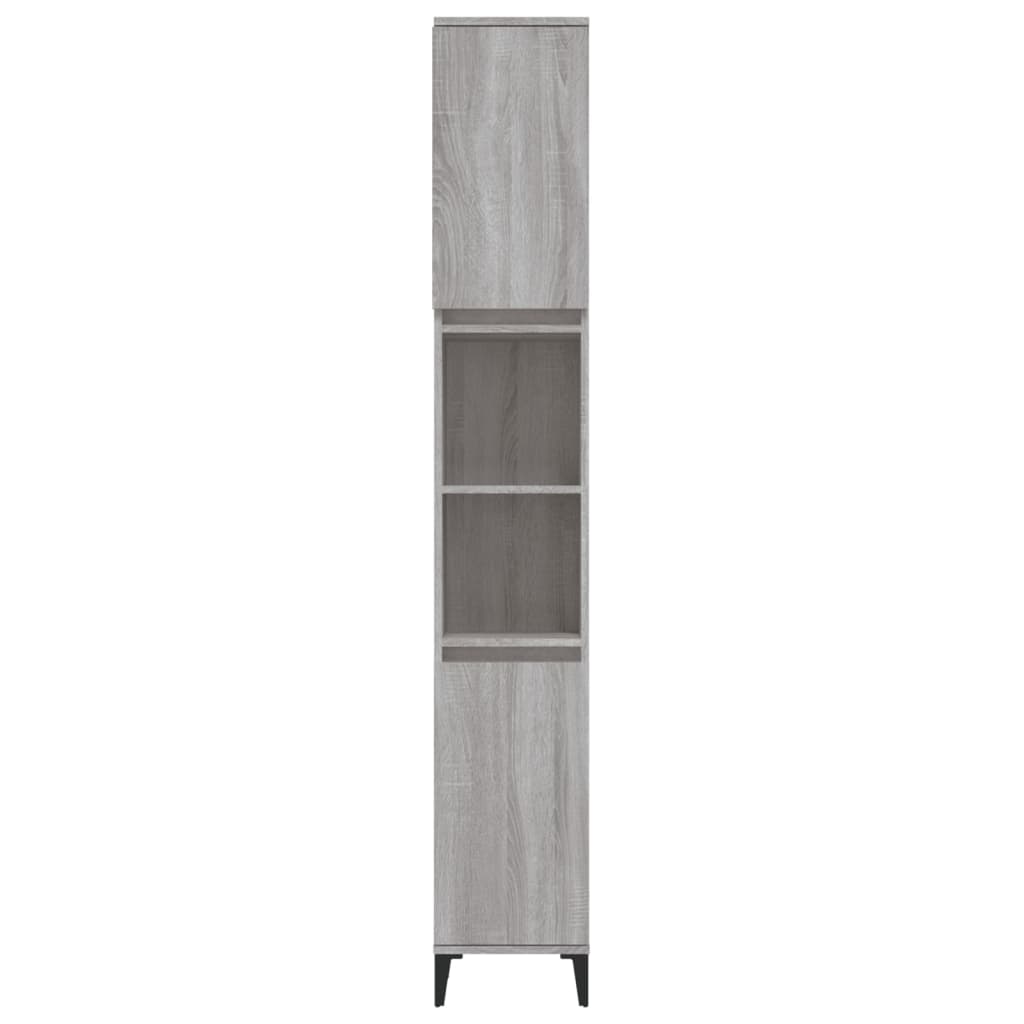 Bathroom Cabinet Grey Sonoma 30x30x190 cm Engineered Wood