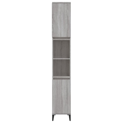 Bathroom Cabinet Grey Sonoma 30x30x190 cm Engineered Wood