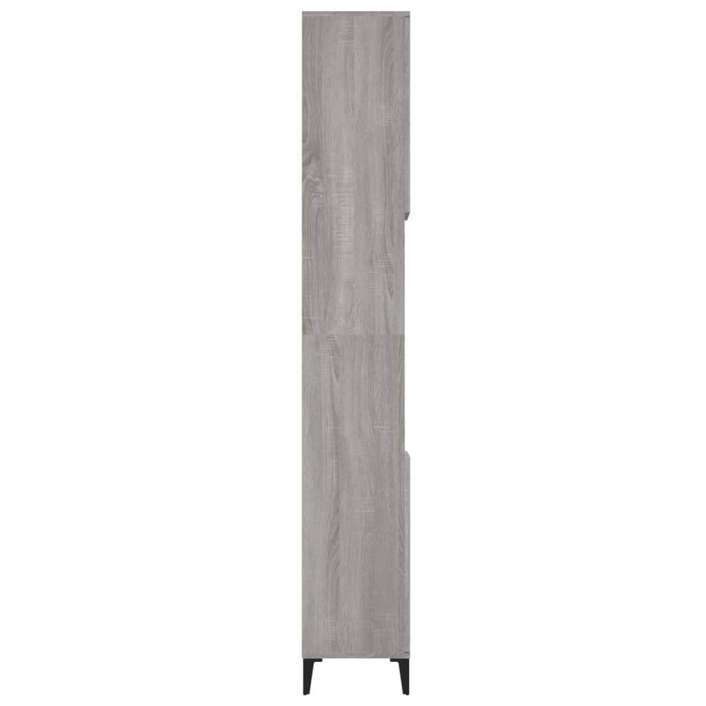 Bathroom Cabinet Grey Sonoma 30x30x190 cm Engineered Wood