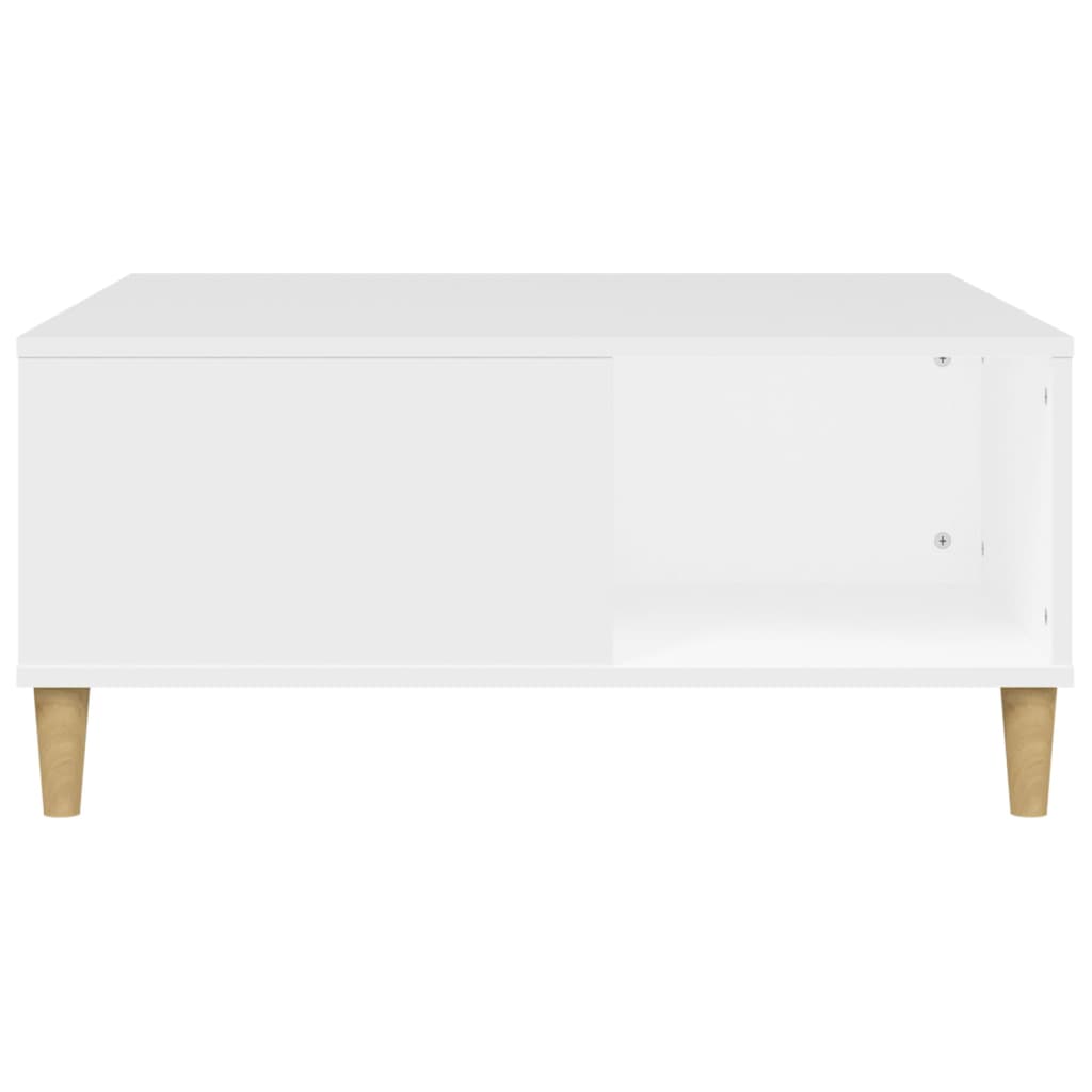 Coffee Table White 80x80x36.5 cm Engineered Wood