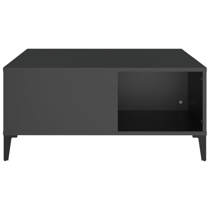 Coffee Table Black 80x80x36.5 cm Engineered Wood