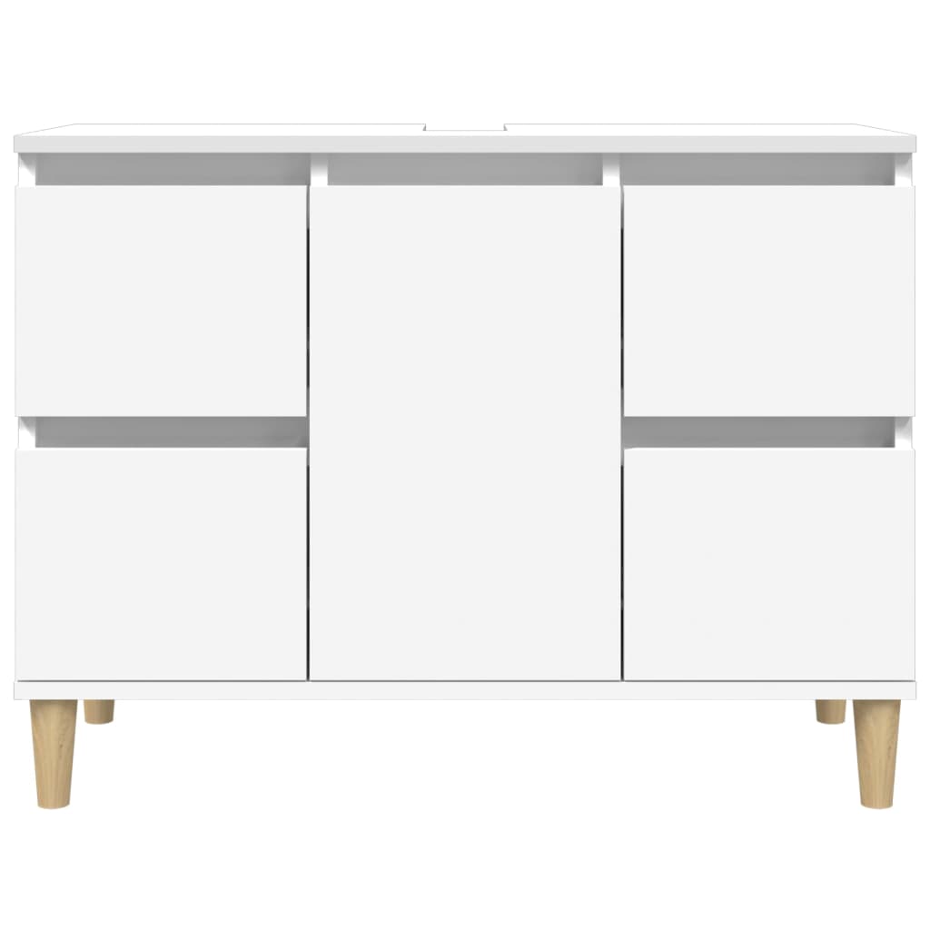 Sink Cabinet White 80x33x60 cm Engineered Wood