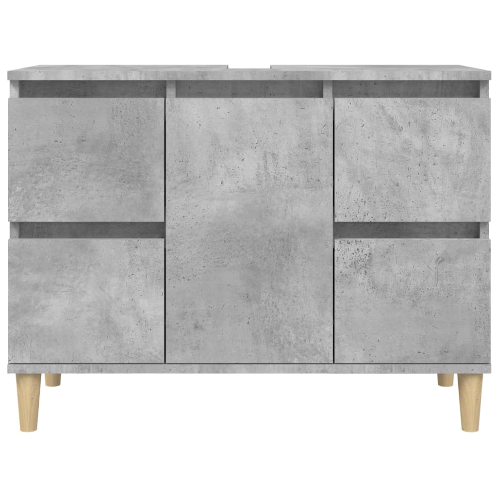 Sink Cabinet Concrete Grey 80x33x60 cm Engineered Wood