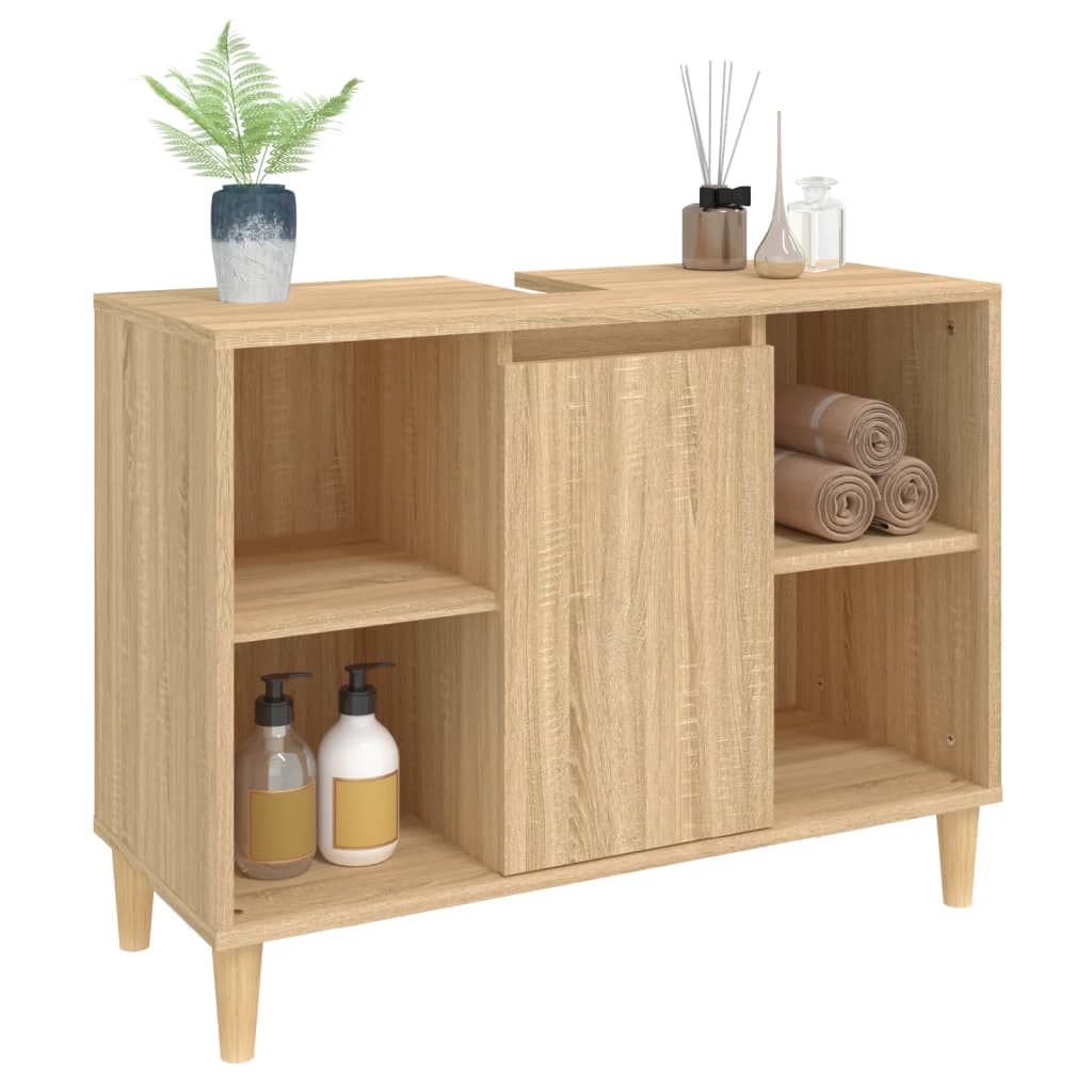 Sink Cabinet Sonoma Oak 80x33x60 cm Engineered Wood