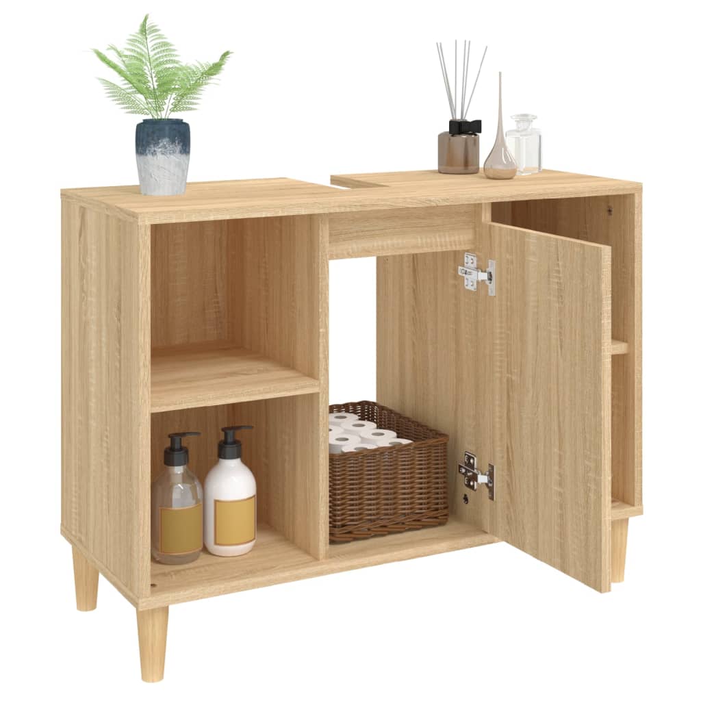 Sink Cabinet Sonoma Oak 80x33x60 cm Engineered Wood