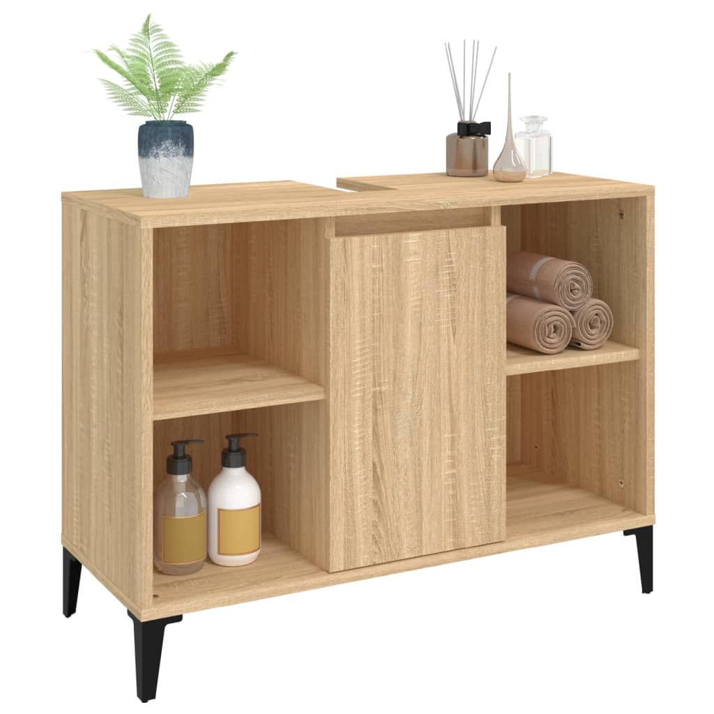 Sink Cabinet Sonoma Oak 80x33x60 cm Engineered Wood