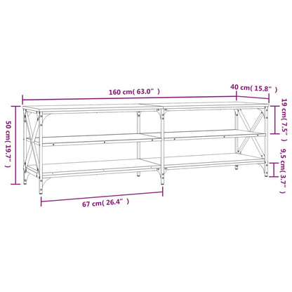 TV Cabinet Grey Sonoma 160x40x50 cm Engineered Wood