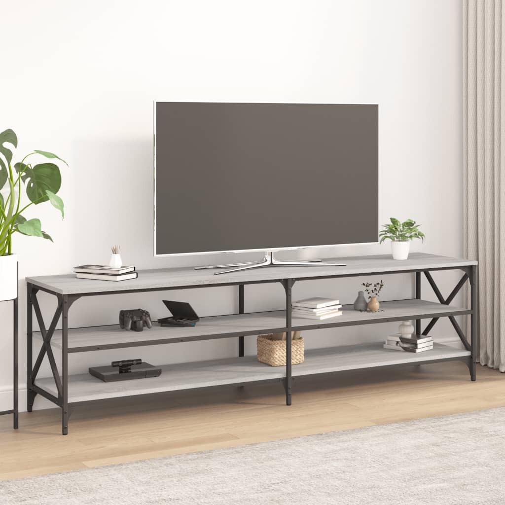 TV Cabinet Grey Sonoma 180x40x50 cm Engineered Wood