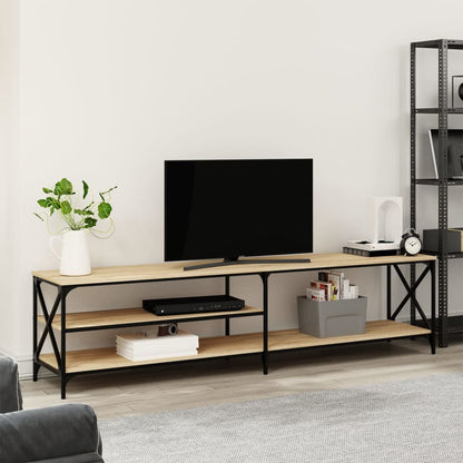 TV Cabinet Sonoma Oak 200x40x50 cm Engineered Wood and Metal