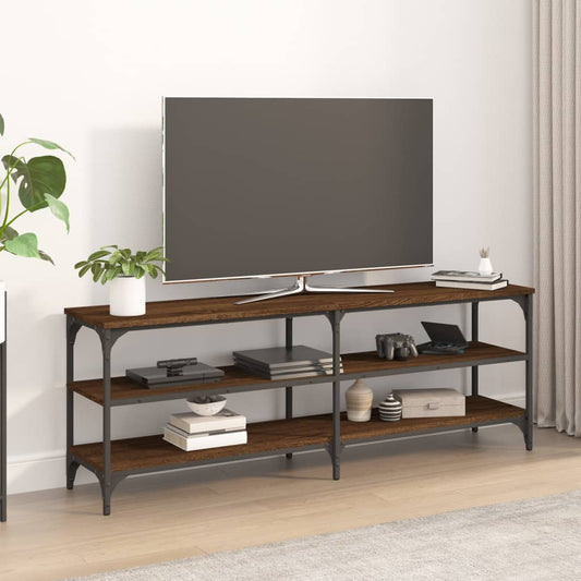 TV Cabinet Brown Oak 140x30x50 cm Engineered Wood