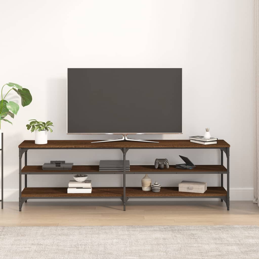 TV Cabinet Brown Oak 160x30x50 cm Engineered Wood