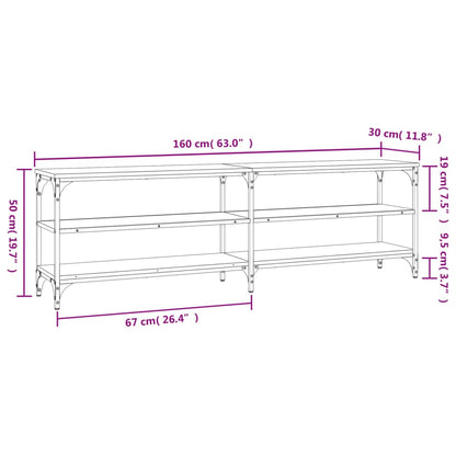 TV Cabinet Brown Oak 160x30x50 cm Engineered Wood