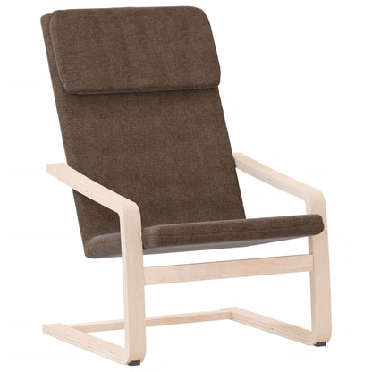 Relaxing Chair Dark Brown Fabric