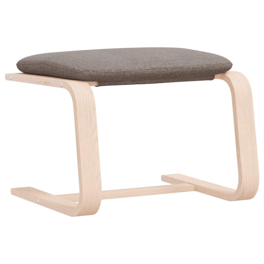 Footstool Taupe 51x41x40 cm Fabric