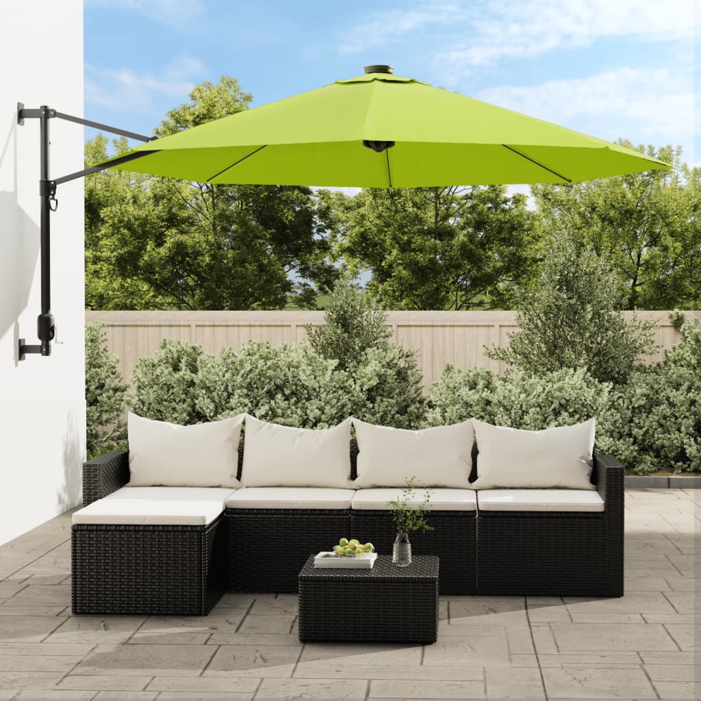 Wall-mounted Parasol Apple Green 290 cm