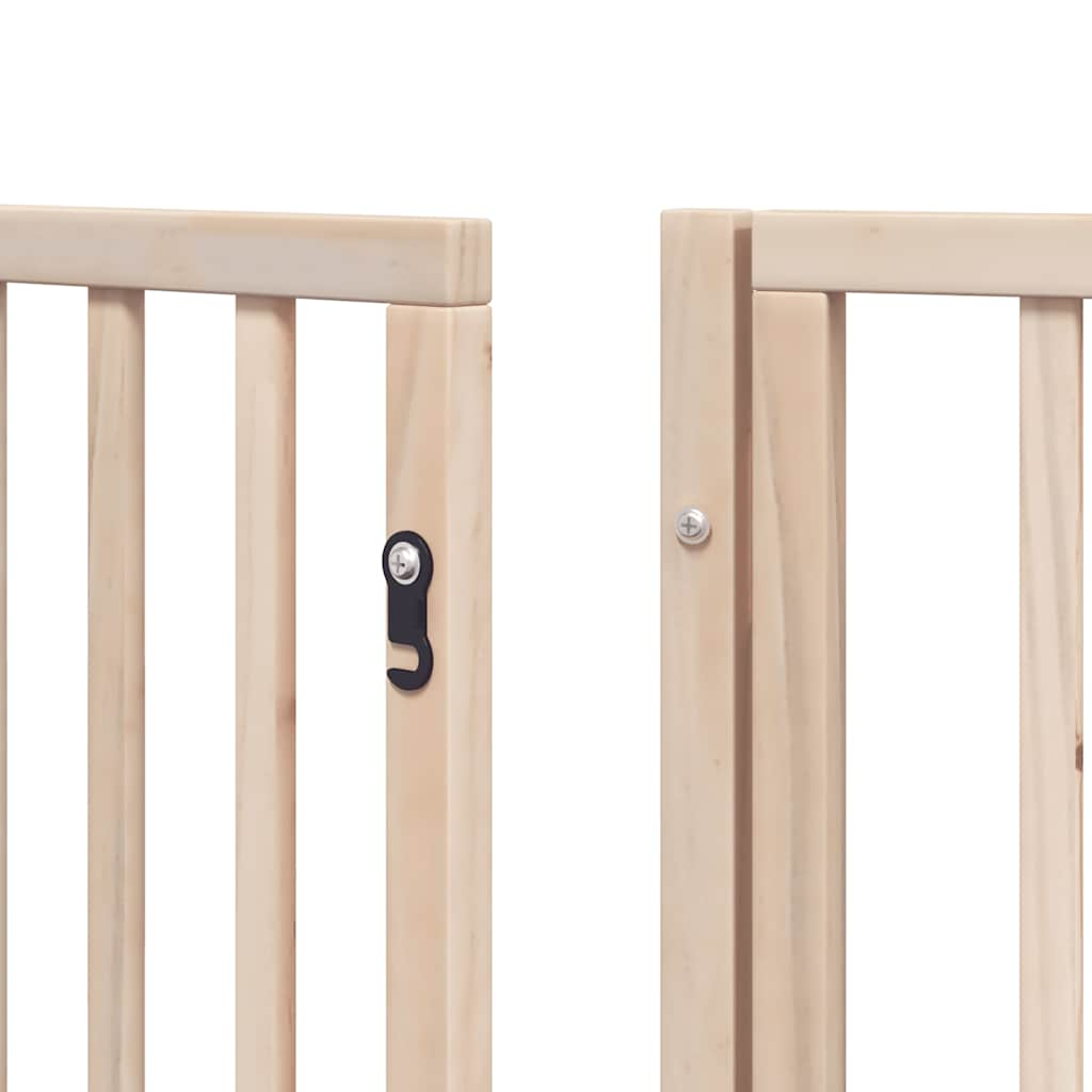 Dog Gate with Door Foldable 15 Panels 750 cm Poplar Wood