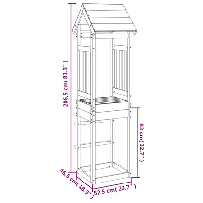 Play Tower 52.5x46.5x206.5 cm Solid Wood Douglas