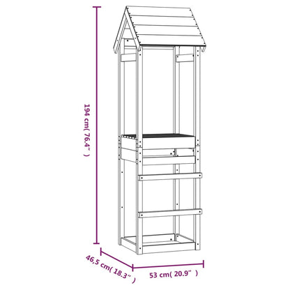 Play Tower 53x46.5x194 cm Solid Wood Pine