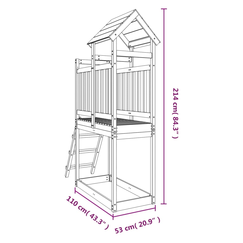 Outdoor Playset 53x110x214 cm Solid Wood Douglas