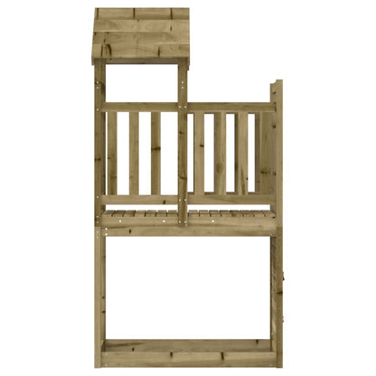 Play Tower with Rockwall 53x110.5x214 cm Impregnated Wood Pine