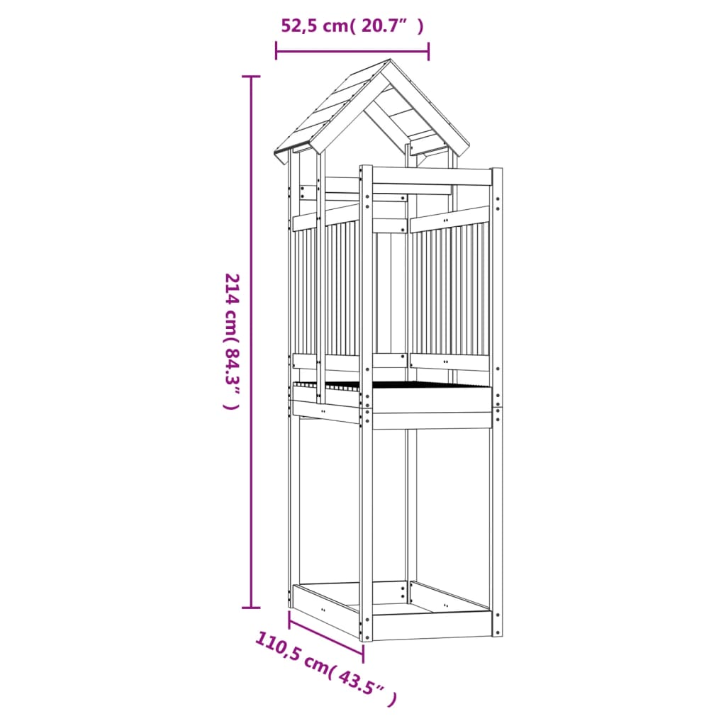 Play Tower 52.5x110.5x214 cm Solid Wood Pine