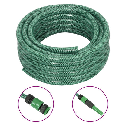 Garden Hose with Fitting Set Green 0.5" 10 m PVC