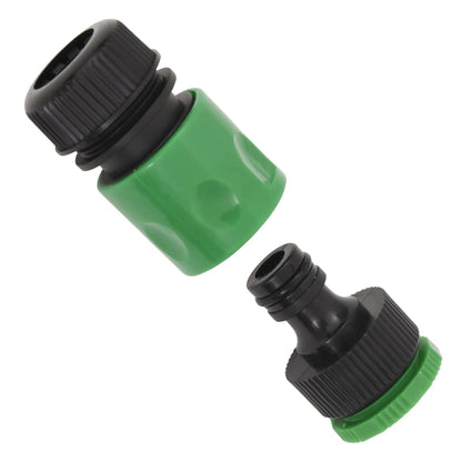 Garden Hose with Fitting Set Green 0.5" 10 m PVC