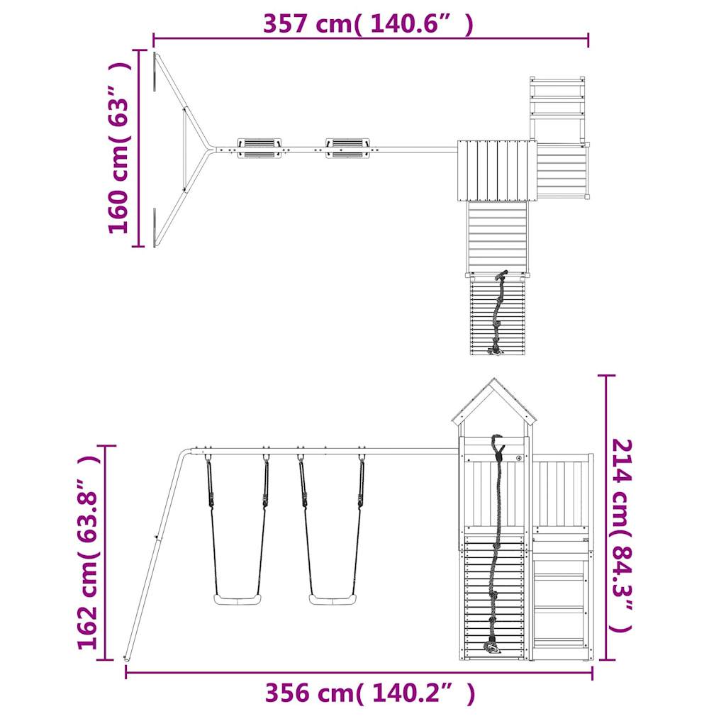 Outdoor Playset  Impregnated Wood Pine