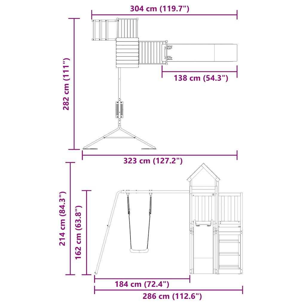 Outdoor Playset Impregnated Wood Pine