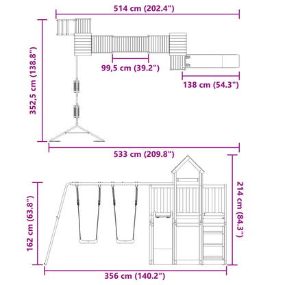 Outdoor Playset Impregnated Wood Pine