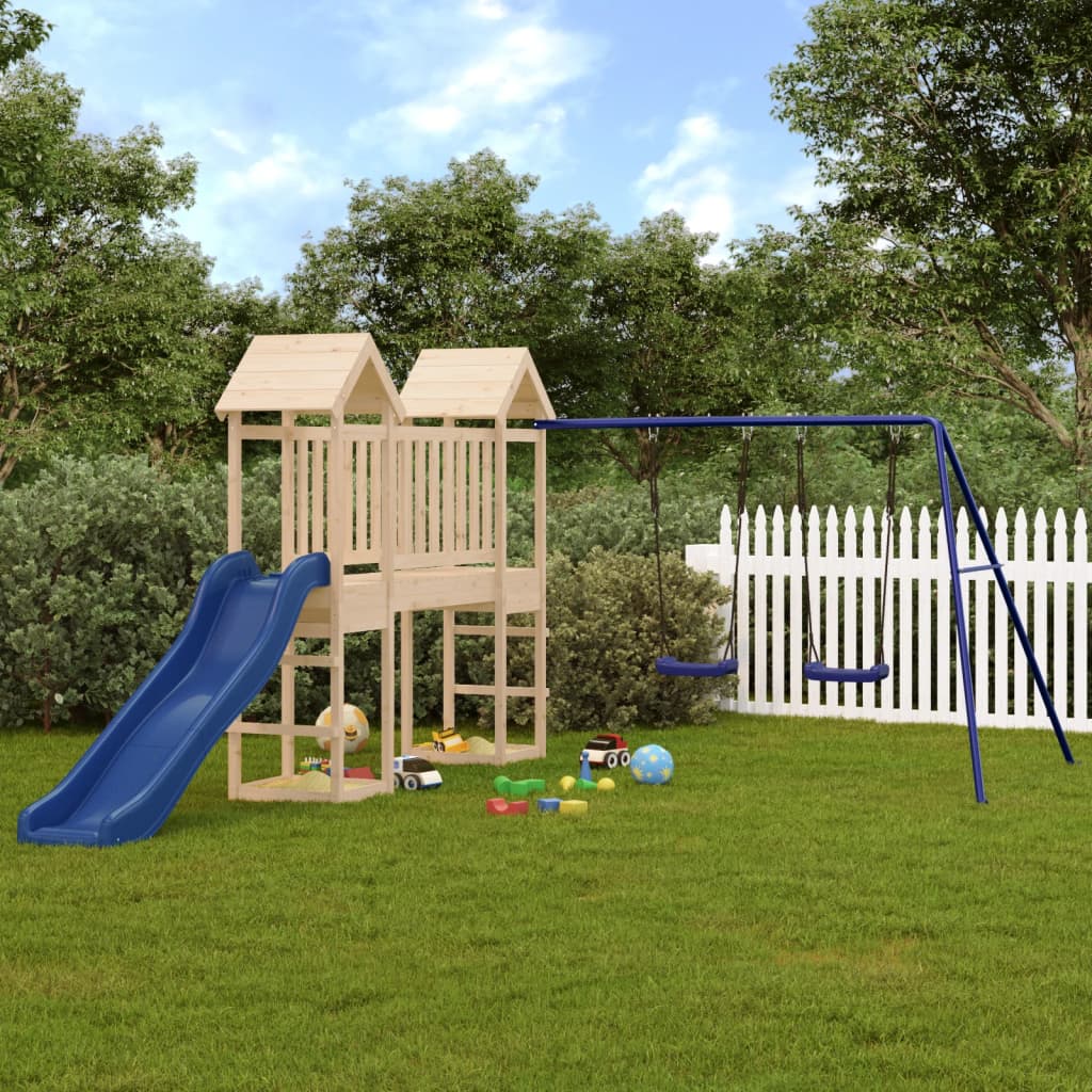 Outdoor Playset Solid Wood Pine