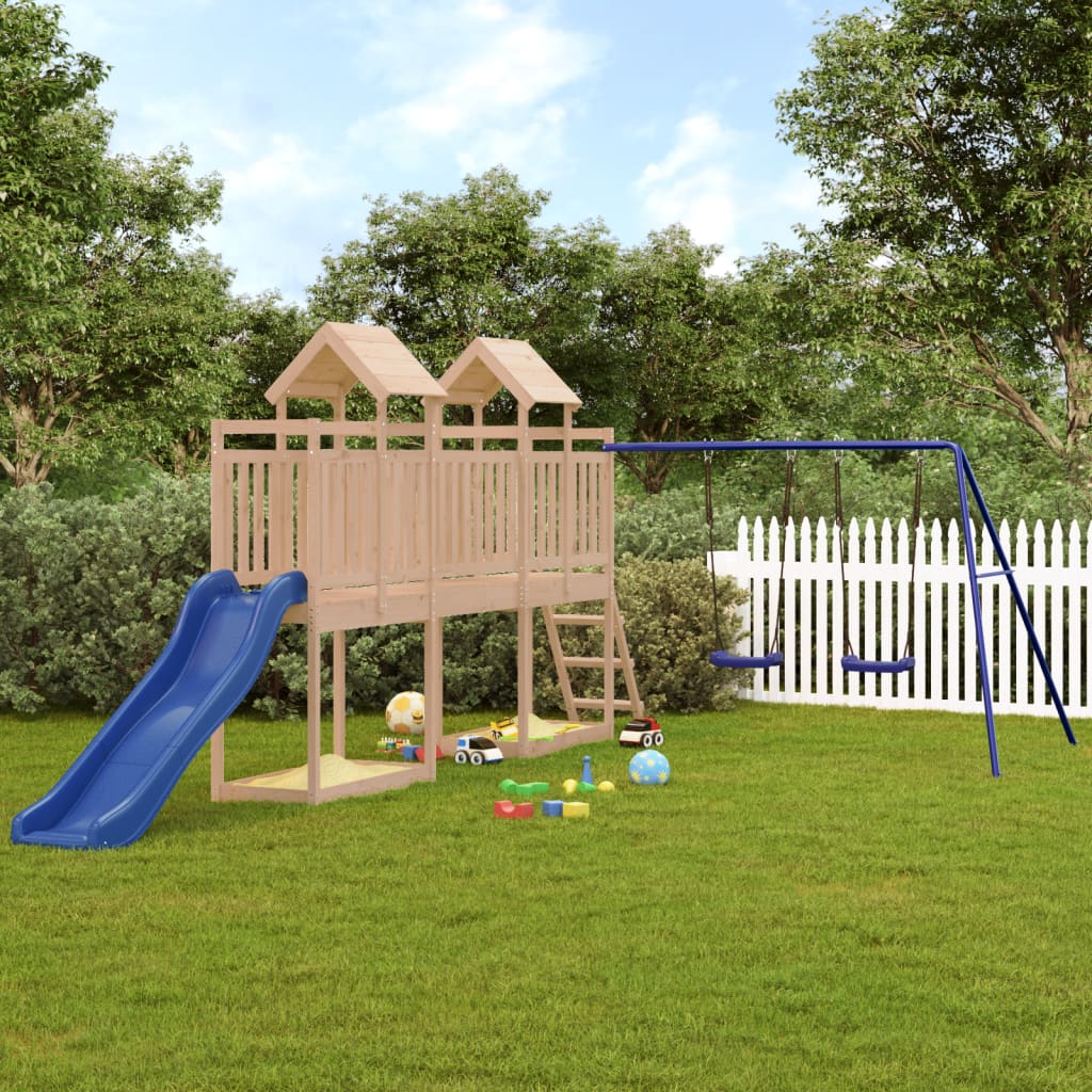 Outdoor Playset Solid Wood Pine