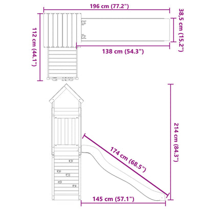 Outdoor Playset Solid Wood Douglas