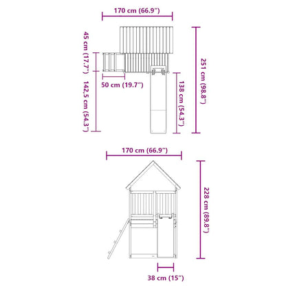 Outdoor Playset Solid Wood Douglas